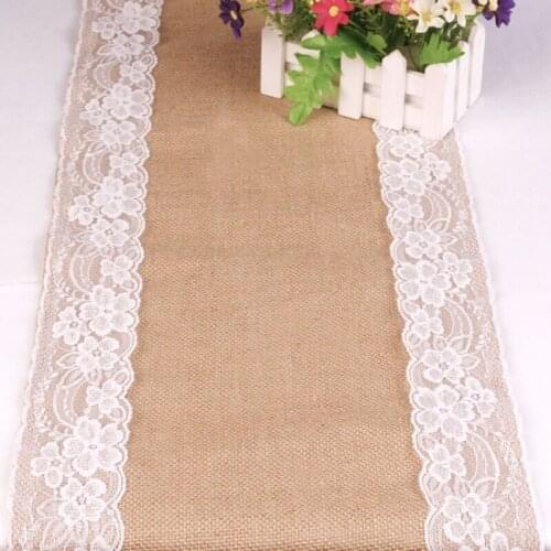 HAZY Jute Wedding Table Runner Christmas Champagne Table Runners Dining Room Restaurant Party Banquet Decoration Home Textiles