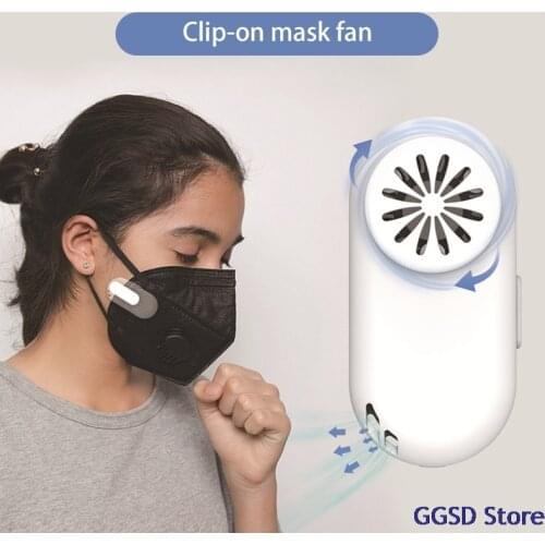 Mask Clip Fan Breathe Cooler Wearable Air Purifier Air Face Fan USB Mini Mask Clip Fan Electric Air Conditioning Cooling Fan