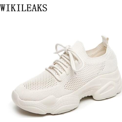 Chunky Sneakers Woman Socks Summer Shoes Woman Sneakers Plus Size 42 43 Platform Shoes Woman Vulcanize Shoes Platform Sneakers