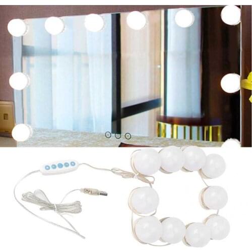 10Pcs USB LED 5 Color Temperature Light Bulb for Makeup Beauty Tabletop Vanity Mirror Makeup Mirror Lights