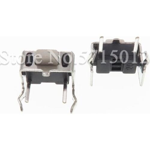 100PCS 3*6*4.3mm Momentary Tactile Tact Switch Push Button Switch 3x6x4.3mm with Right Angle 2Pin white