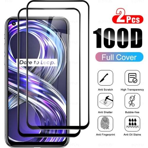 2Pcs HD Full Cover Protective Tempered Glass Film For Realme 8i Phone Screen Protector Glasses For Realmi 8 i Realme8i 6.59 inch