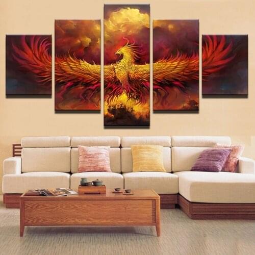 Diy 5pcs Animal Phoenix Bird 5d diamond painting crystal diamond embroidery spuare&round crystal painting cross stitchsets