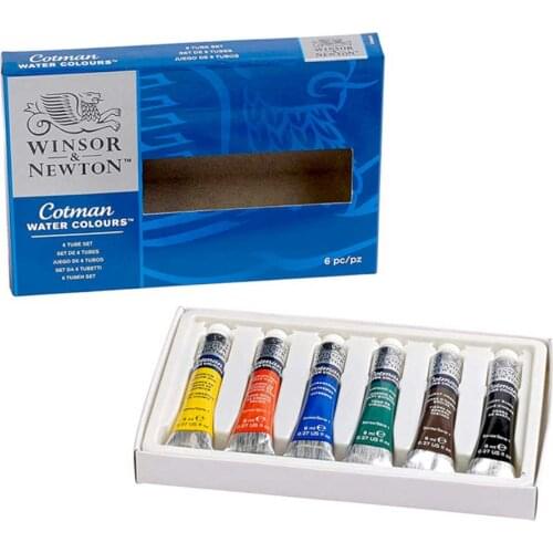Watercolor Winsor Newton Cotman S. Paint Tube Set 6X8ml Watercolor Paint Metallic Pigment Powder Painting Color Pastel Drawing A