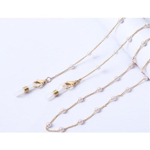 New Simple Gold Color Link Rope Mask Chains For Women Men Fashion Eyeglass Strap Reading Glasses Hanging Chain Unisex Anti-lost