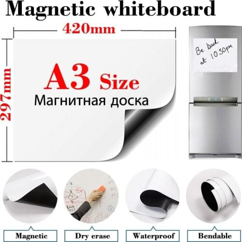 A3 Size Magnetic Fridge Stickers Whiteboard Office Home Kitchen Message Board Dry Erase Calendar Bulletin White Board for Kids