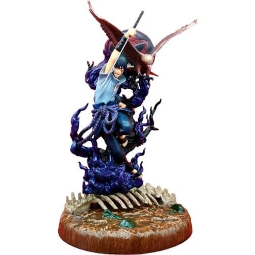 Naruto Shippuden GK Action Figure Uchiha Sasuke 40cm PVC Anime Oversize Model Statue Collectible Gift Toys For Children Figma