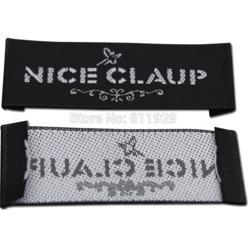Customized clothing black satin labels/Trademark manufacture woven&printed labels/garment printed tags/hang tag Free Shipping