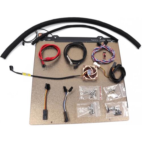 Cloned Prusa i3 MK2/S to MK2.5S upgrade kit with MK52 12V heatbed, Sunon v2 5V fan, Powdered textured PEI sheet, PINDA V2 probe