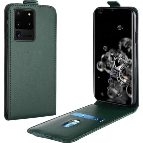 Flip Up and Down Leather Case for Samsung Galaxy S20 Ultra Case SM-G988 6.9''Vertical Cover for Galaxy S 20 Ultra Case Phone Bag
