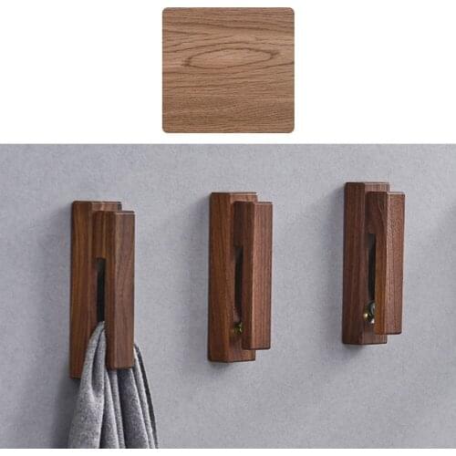 Creative Wood Towel Hooks Wall Mount Rack Suspension Storage Adhesive House Decor Organizer Bathroom Kitchen Hook Appliances
