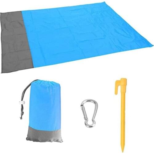 2021 Summer Large Waterproof Pocket Beach Blanket Folding Camping Mat Mattress Portable Lightweight Mat Outdoor Picnic Mat