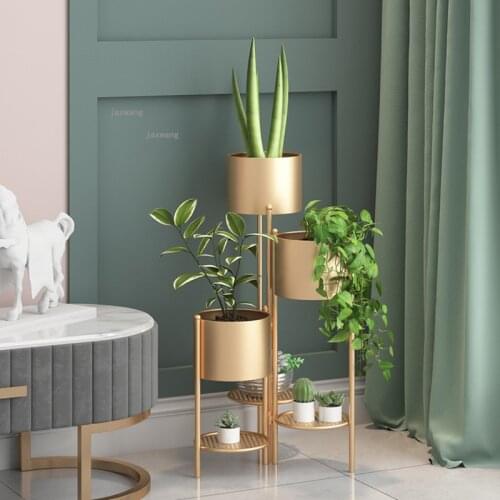 Nordic Bedroom Dormitory Multi-layer Flower Stand Indoor Balcony Living Room Plant Shelf Apartment Hotel Lobby Flower Pot Racks