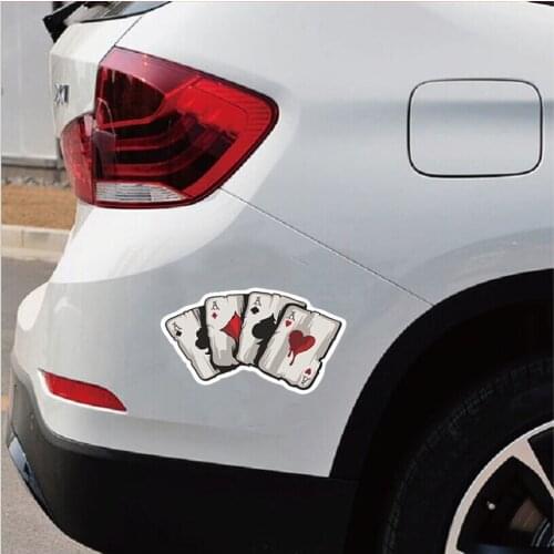 Cartoon Playing Cards A Decal Motorcycle Car Sticker for Smart Fortwo Forfour 450 451 454 453 Forjeremy