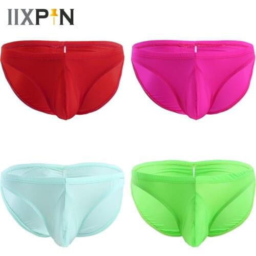 Sissy Men Panties Soft Breathable Bikini Underwear Underpants Male Simple Fashion Solid Color Sexy Lingerie Bulge Pouch Briefs