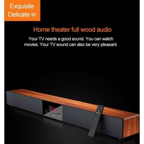 Echo Wall Bluetooth Speaker Portable Home Theater Stereo Audio Player LED TV Sound Bar with FM Radio Computer Wireless Subwoofer