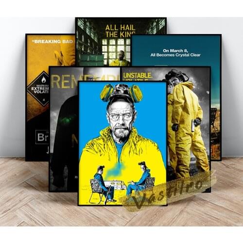 Breaking Bad Teleplay Series Poster, Tv Play Character Portrait Wall Picture, Movie Star Art Prints, Breaking Bad Fans Collect