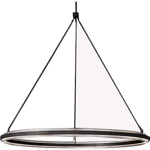 Postmodern minimalist retro circular living room dining room chandelier Nordic personality creative lamps