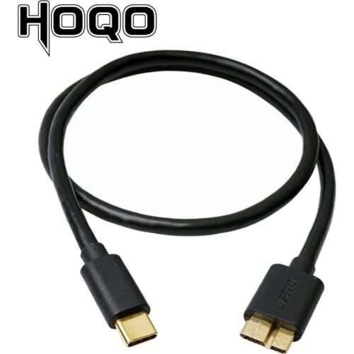 Gold plated USB 3.1 Type-C to USB 3.0 Micro B Cable USBC USB-C to USB3.0 Micro-B Cord for Macbook Pro HDD Hard Drive Smartphone