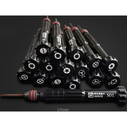 Amaoe Precision Screwdriver Torx Pentalobe Tri Wing Magnetic S2 Steel Bits Screw Driver for iPhone Android Mobile Phone Repair