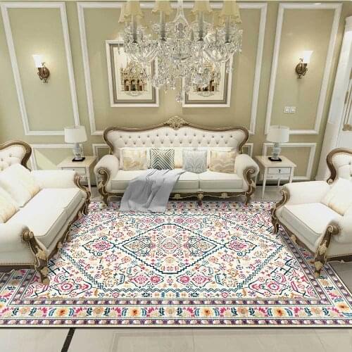 Multicolor Geometric Living Room Area Rug Persian Ethnic Style Bedroom Bedside Carpet Entrance Door Mat Carpet
