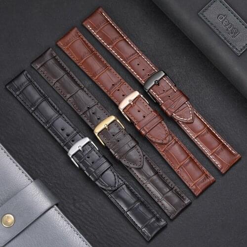IStrap Watchbands Genuine Leather 14/16/18/20/22mm Pin Buckle Band Steel Buckle Strap Wrist Belt Bracelet + Tool