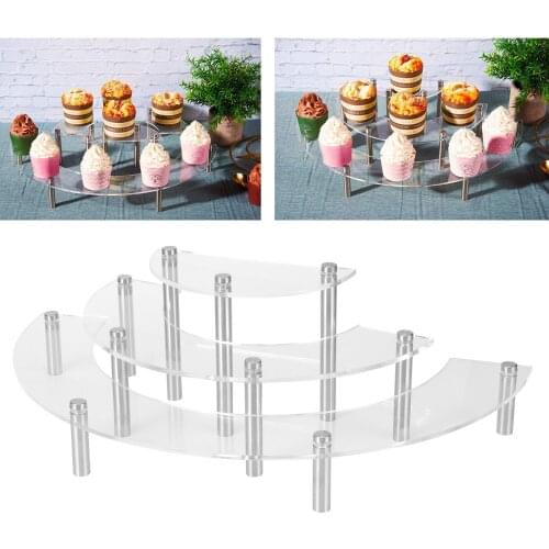 3 Tier Acrylic Cake Stand Dessert Cupcake Display Rack Holder Wedding Christmas Decorations