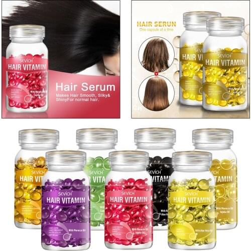 Hair Vitamin Serum Capsule with Vitamins B5 Argan Macadamia Oil Repair Hair