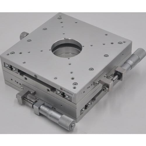 YM16A-S1-1A Shenjin manual two-dimensional XY axis 160 * 160mm transmission fine-tuning slide table travel plus or minus 12.5mm