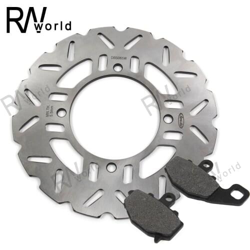 1 Set Motorcycle CNC Rear Brake Discs Rotors & Brake Pads For KAWASAKI Z1000SX Z1000 SX Z 1000SX 2011 2012 2013 2014 2015 Silver