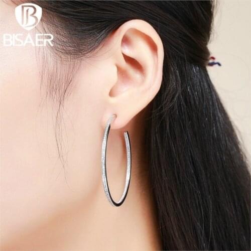 2019 Summer Style Luminous Clearly CZ, Large Circle Hoop Earrings for Women EarRings Fashion Jewelry Valentines Day Gift