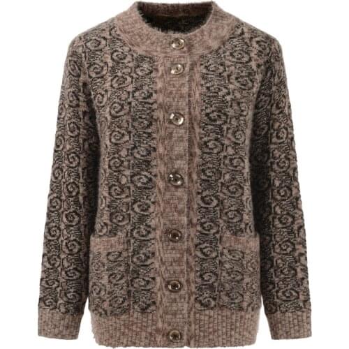 Winter 2021 Women Cardigan Stripe Sweters for WomenWool Sweater Knitted Cardigan Vintage Sweater Slim Casual Thick Warm Jacket