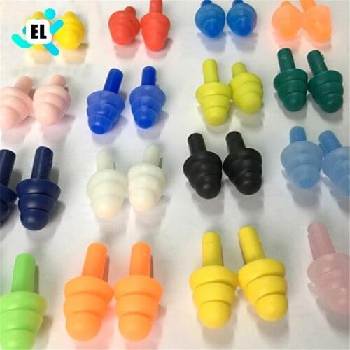 1/10 Pairs Waterproof Swimming Silicone Swim Earplugs for Adult Swimmers Children Diving Soft Anti-Noise Ear Plug