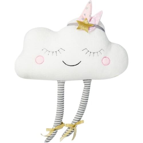 PUDCOCO 1PC Creative Cloud Shaped Plush Stuffed Pillow Bed Cushion Toys Home Sofa Car Decor