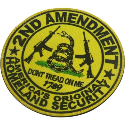 The 2nd Amendment USA Homeland Security patches Military hook biker motorcycle patch Tactical USA army for jacket