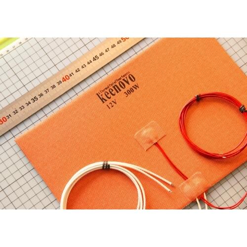 200mm X 300mm,300W@12V, w/ NTC 100K Thermistor,Keenovo Silicone Heater 3D Printer Heatedbed, First Grade Quality Guaranteed