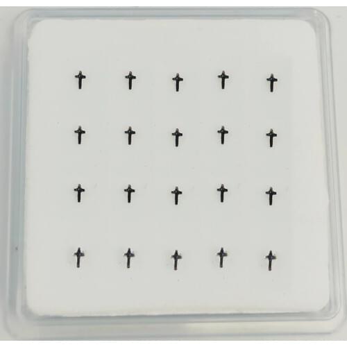925 Sterling Silver Plain cross tiny nose stud fashion body piercing jewelry Nostril Stud 20pcs/pack