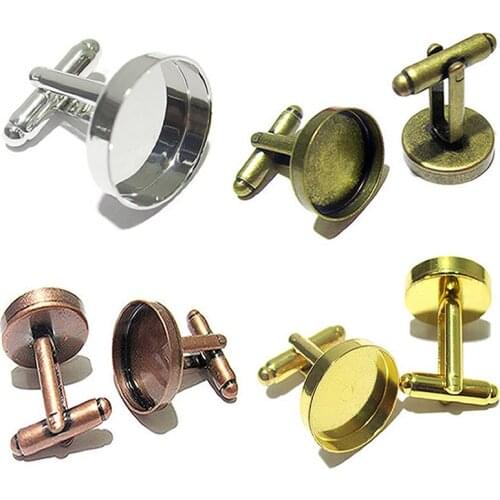 Beadsnice jewelry for men cufflink blanks with round cufflink base brass cufflinks for own design diy jewellery making ID 32265