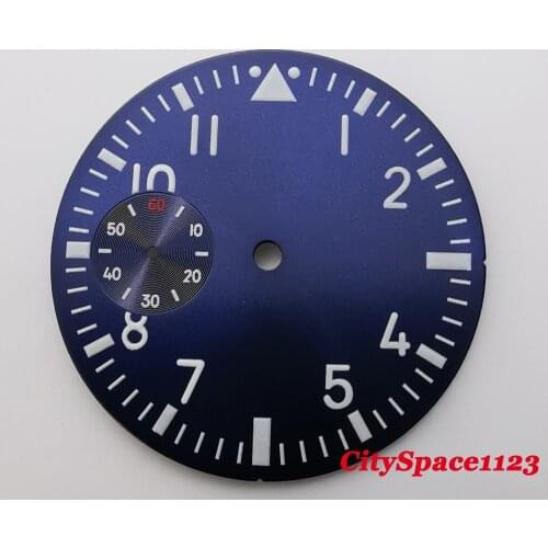 38.9mm Luminous Watch Dial fit ETA 6497 st3600 manual winding movement watch parts