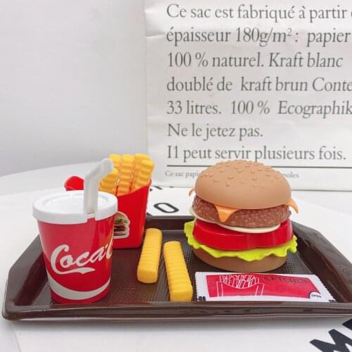 Childrens Hamburger French Fries Coke Package Simulation Play House Parent-Child Interaction Kindergarten Early Education Toys