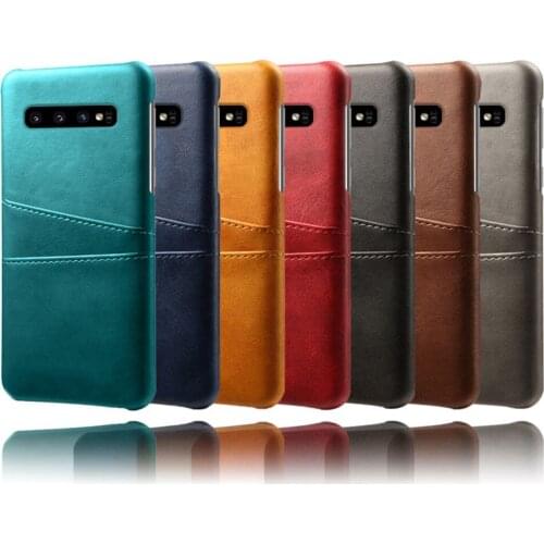 For Samsung Galaxy S10 Plus S9 Note 9 A6 A8 2018 A7 A9 A3 A5 A7 2017 J3 J5 J7 2016 Card Slots Covers PU Leather+PC Cases Fundas