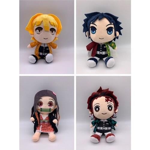Anime Demon Slayer Cartoon Action Figures Plush Toy Kamado Tanjirou Nezuko Stuffed Toys Kimetsu No Yaiba Kids Present Gifts A5