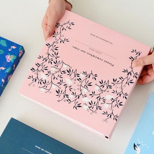 Photo Album Cute Flower Self-adhesive Film-covered Photo Album DIY Insterest White Card In Photo Album 3 4 5 6 7 inch Collection