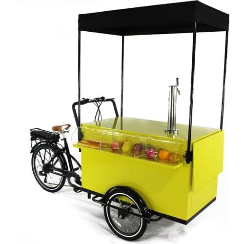 Hot Sale Mobile Cargo Bike Electric Adult Tricycle Commercial Coffee Bubble Tea Bicycle Food Vending Cart
