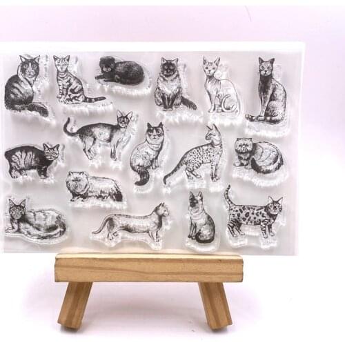 KLJUYP Cats Clear Stamps Scrapbook Paper Craft Clear stamp scrapbooking 04193