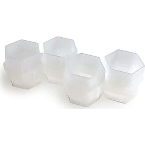 100pcs Disposable Good Built Plastic Hive Ink Cups Permanent Makeup Pigment Caps With Stand Tattoo Accessories