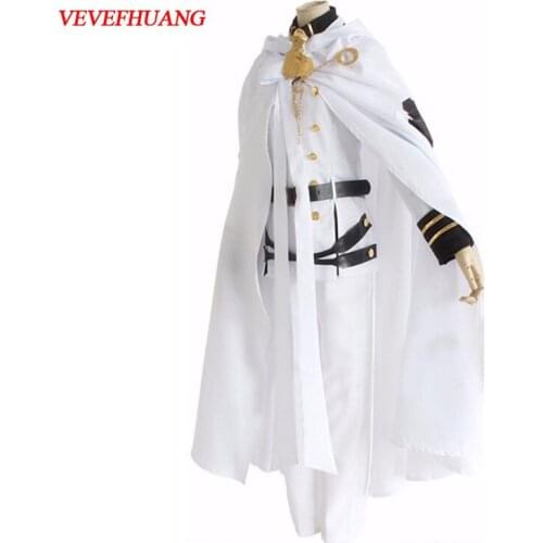 VEVEFHUANG Seraph Of The End Cosplay Costume Owari no Seraph Mikaela Hyakuya Cosplay Costume High Quality Wig Uniforms Full Set