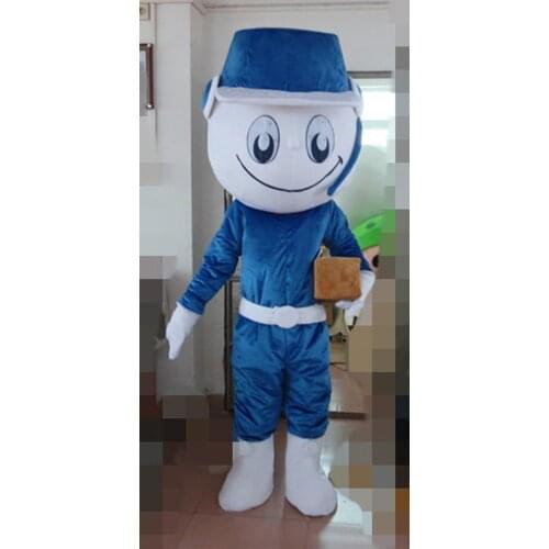 Halloween Telephonist Dressed In Blue Mascot Costume Suits Cosplay Party Game Dress Interesting Funny Cartoon Character Clothing
