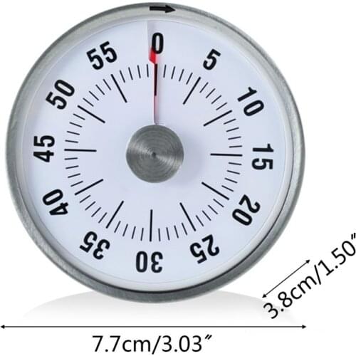 Kitchen Timer Mechanical Countdown Reminder Magnetic Cooking Clock with Alarm K43D