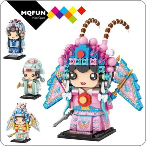 LOZ Peking Opera Mini Square Head Man National Quintessence Small Particle Assembly Building Blocks National Tide Chinese style